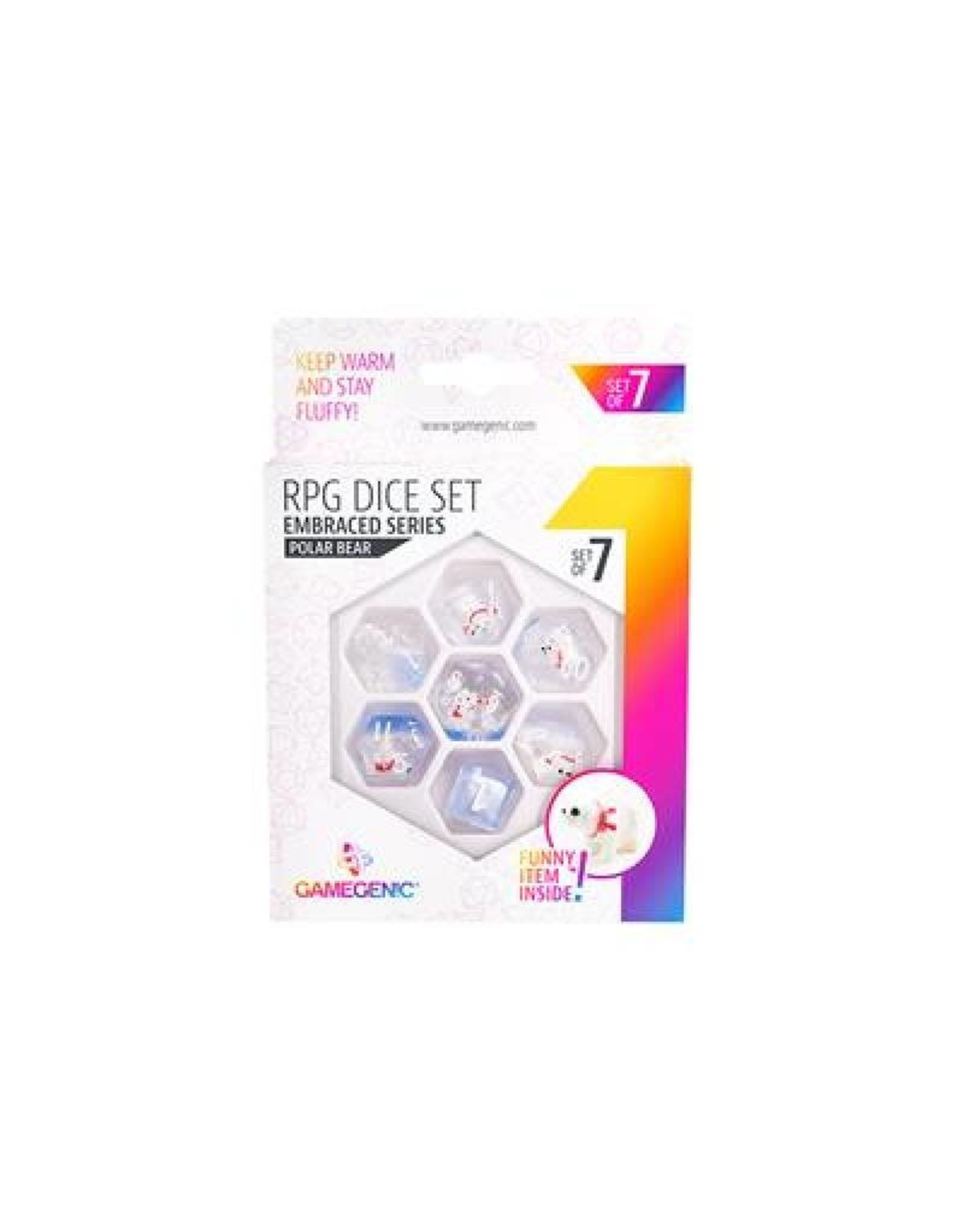 GameGenic RPG Dice (7) Embraced Series Polar Bear