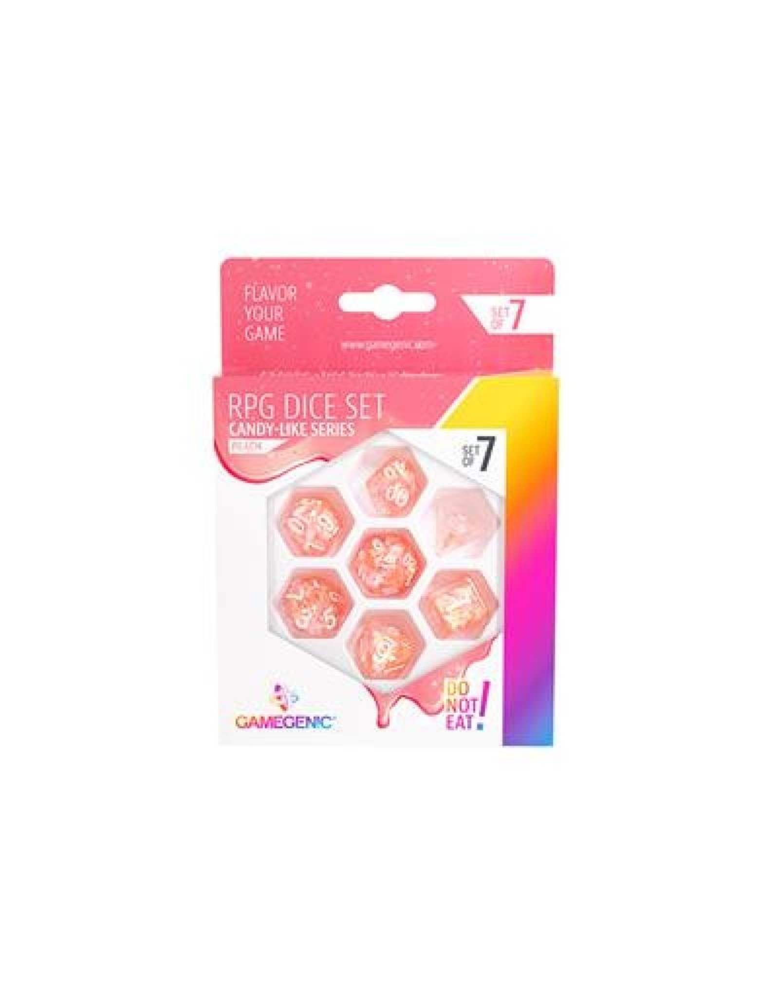 Polyhedral Dice Set (7) Candy-Like Series Peach