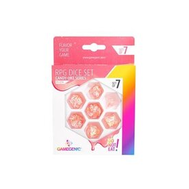 GameGenic RPG Dice (7) Candy-Like Series Peach