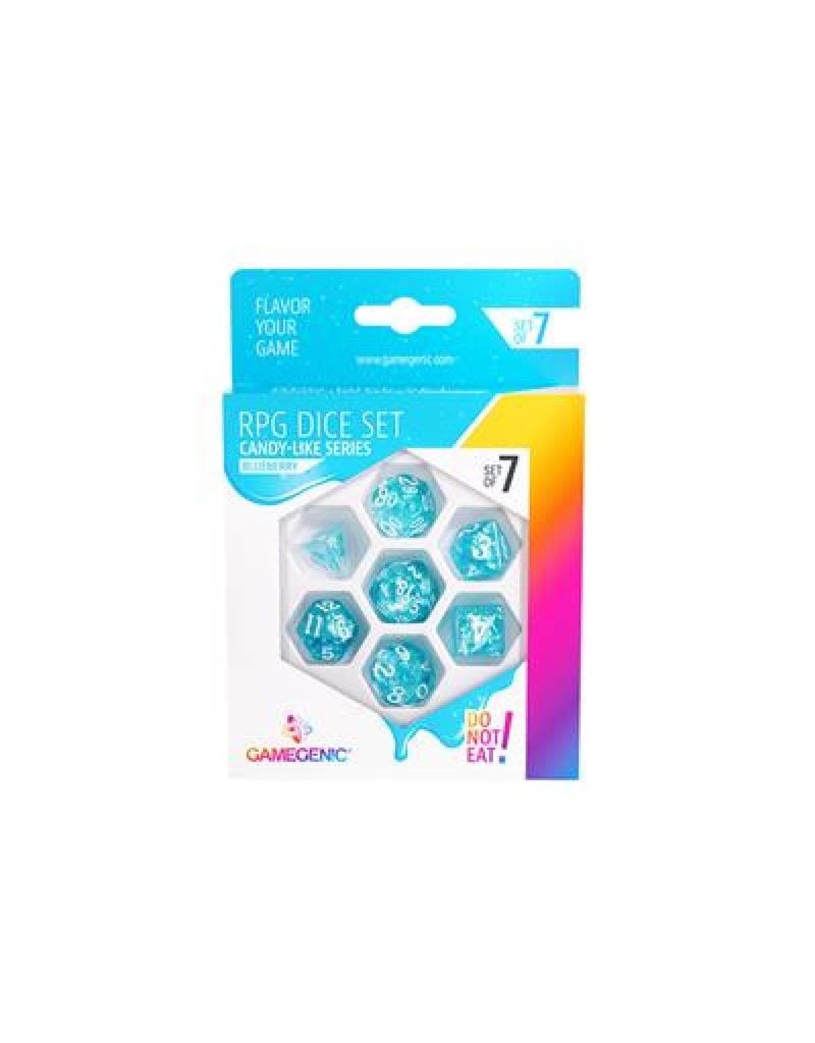 Polyhedral Dice Set (7) Candy-Like Series Blueberry