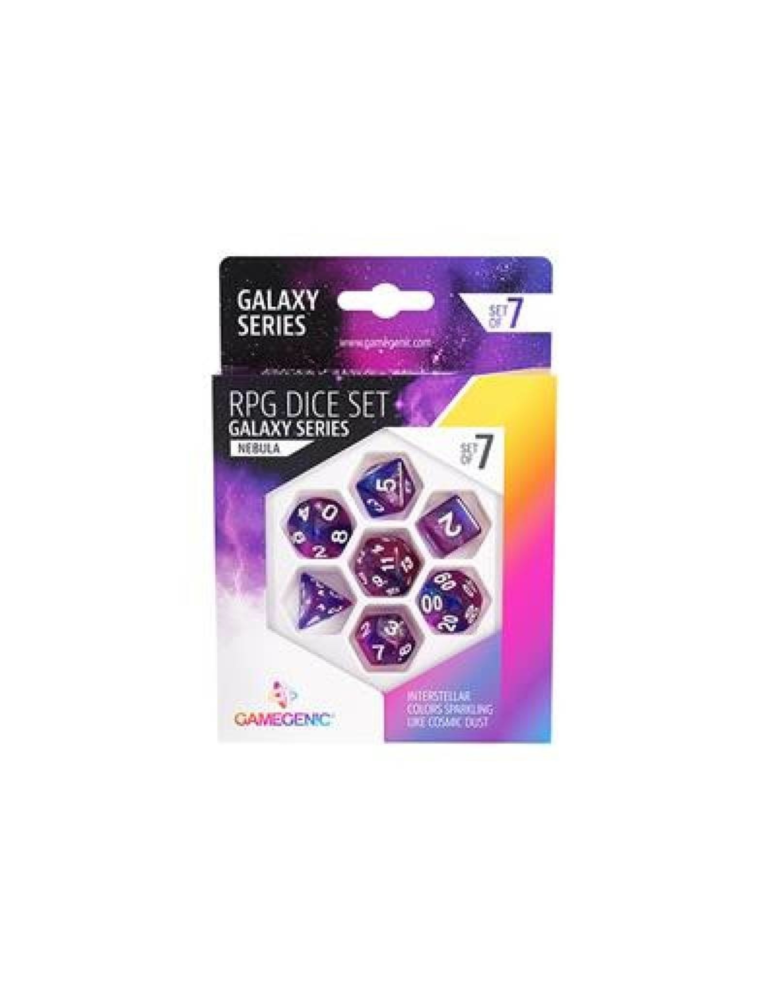 Polyhedral Dice Set (7) Galaxy Series Nebula