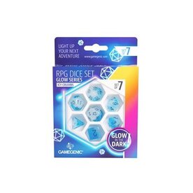 GameGenic RPG Dice (7) Glow Series Icy Crumbs