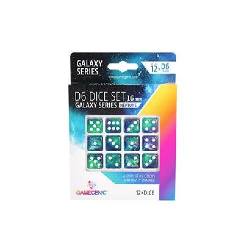 Dice Set D6 16mm (12) Galaxy Series Neptune