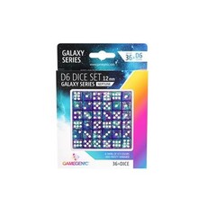 D6 Dice Set 12mm (36) Galaxy Series Neptune