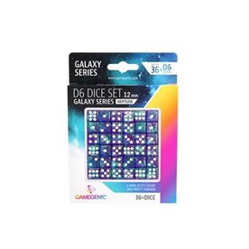 D6 Dice Set 12mm (36) Galaxy Series Neptune