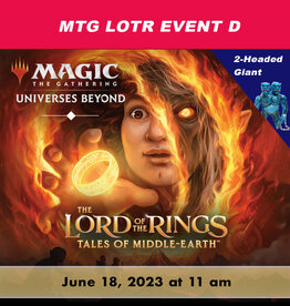 Wizards of the Coast MTG Lord of the Rings: Tales of Middle-Earth Prerelease 2HG EVENT D (SUN, June 18 at 11:00 am) Team Fee
