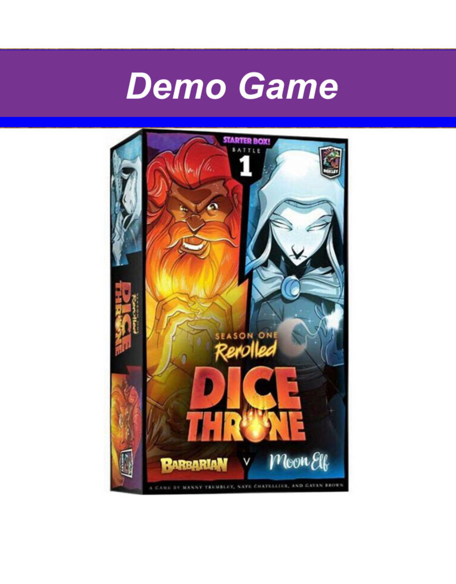 Roxley Games (DEMO) Dice Throne Season 1 Barbarian Vs Moon Elf. Free to play in store!