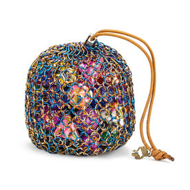 Hymgho Premium Dice Dice Bag: Chainmail Gold