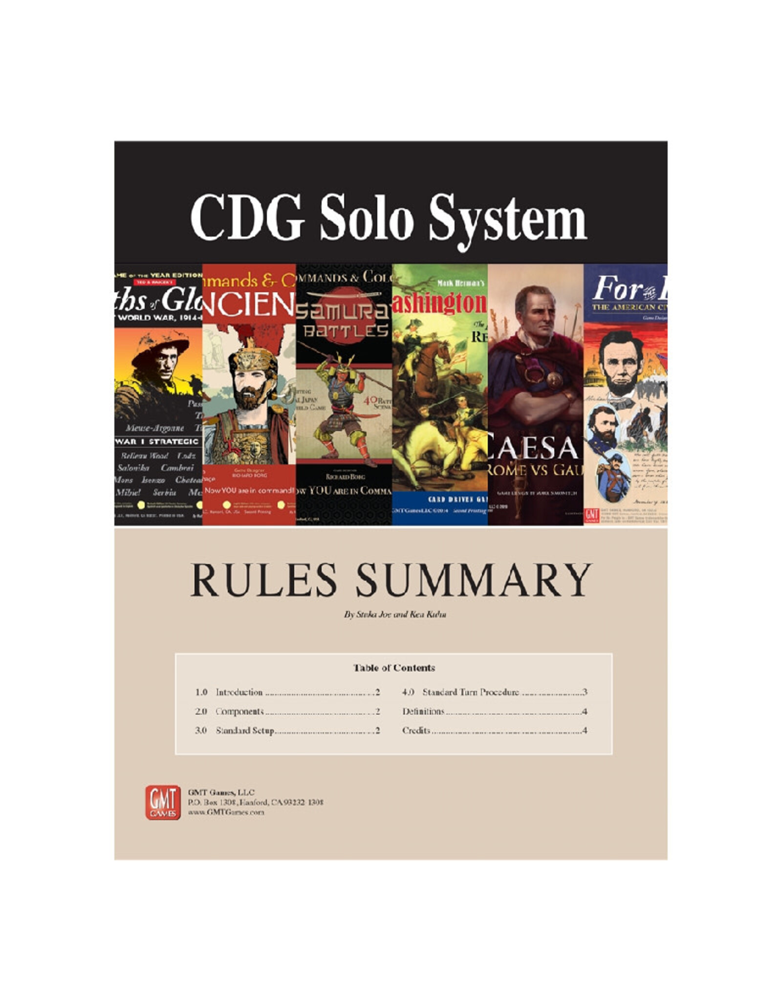 GMT Games CDG Solo System