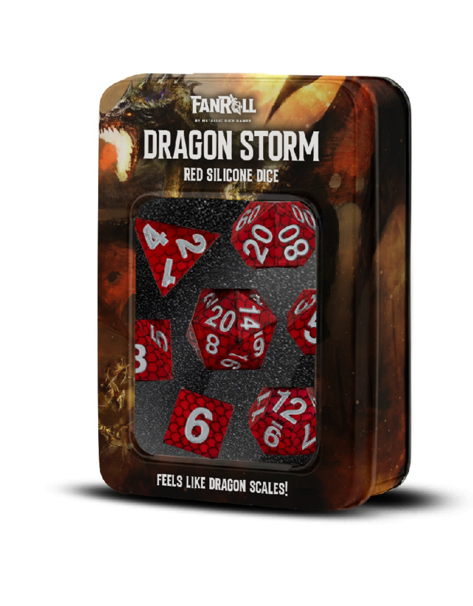 FanRoll Dragon Storm Silicone Dice Set: Red Dragon Scales (7)