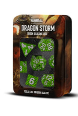 Metallic Dice Games Dragon Storm Silicone Dice Set: Green Dragon Scales (7)