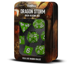 FanRoll Dragon Storm Silicone Dice Set: Green Dragon Scales (7)
