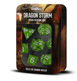 FanRoll Dragon Storm Silicone Dice Set: Green Dragon Scales (7)