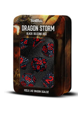 FanRoll Dragon Storm Silicone Dice Set: Black Dragon Scales (7)