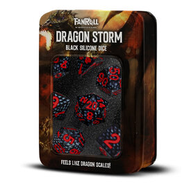 FanRoll Dragon Storm Silicone Dice Set: Black Dragon Scales (7)