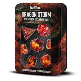 FanRoll Fanroll RPG Dice (7) Dragon Storm Red Inclusion