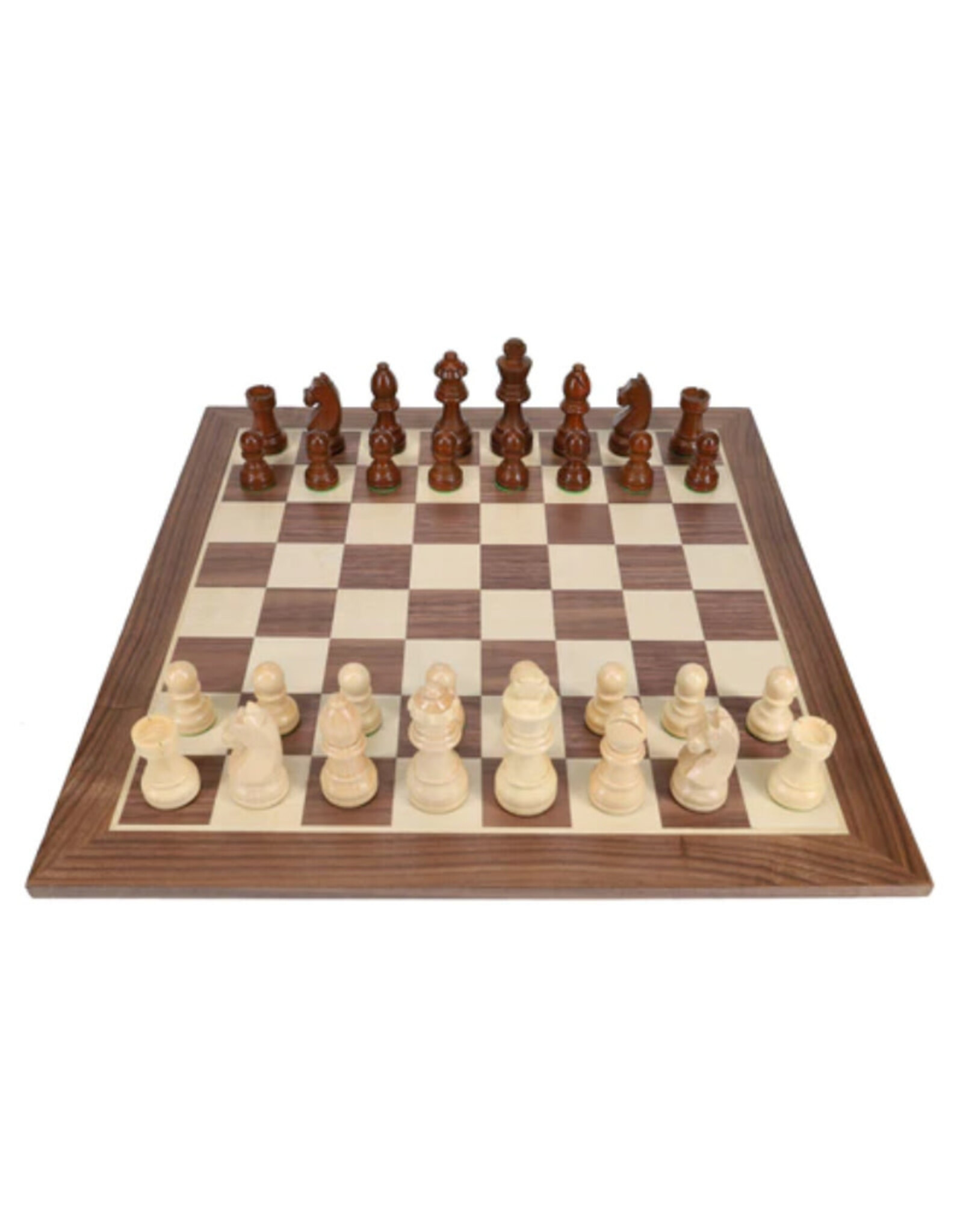 Chess Set: Wooden Board 15 Inch Staunton