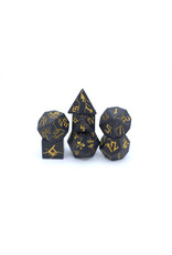 Hymgho Premium Dice Hymgho Metal RPG Dice (7) Barbarian Black