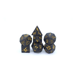 Hymgho Premium Dice Hymgho Metal RPG Dice (7) Barbarian Black
