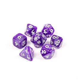 Die Hard Dice 7pc RPG Set - Essentials - Purple w/White