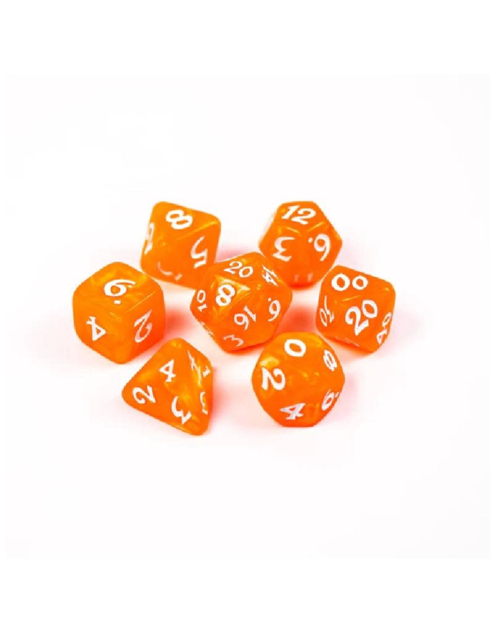 Die Hard Dice 7pc RPG Set - Essentials - Orange w/White