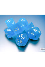 Chessex Mini Polyhedral Dice (7) Frosted Caribbean Blue