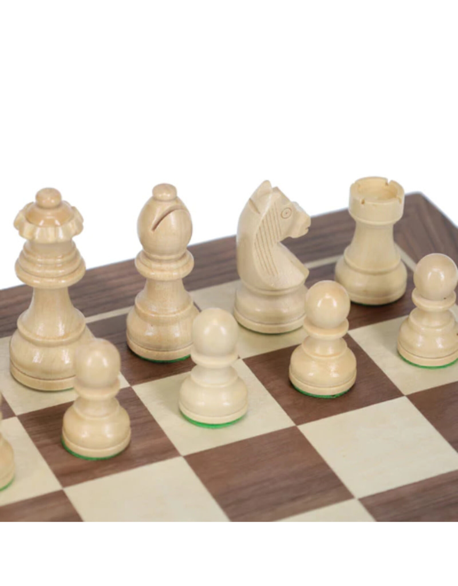 Chess Set: Wooden Board 15 Inch Staunton