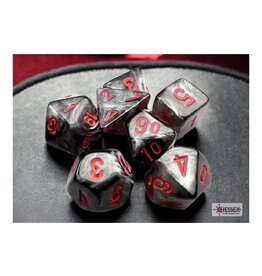 Chessex Mini RPG Dice (7) Black with Red
