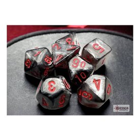 Chessex Mini RPG Dice (7) Black with Red