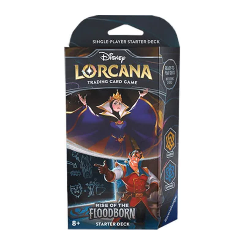 Ravensburger Disney Lorcana Starter Deck: Rise of the Floodborn Amber & Sapphire