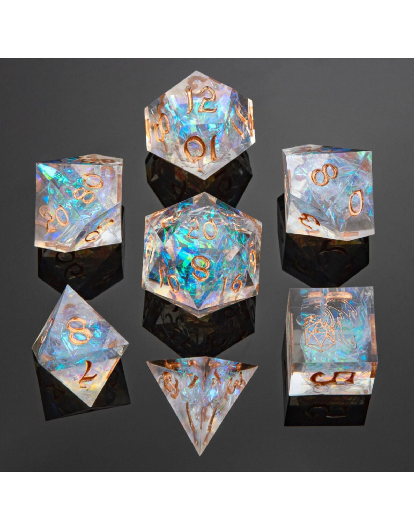 Hymgho Premium Dice Hymgho Polyhedral Dice (7) Captured Magic Opal