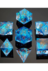 Hymgho Premium Dice Hymgho Polyhedral Dice Set (7) Capture Magic Blue
