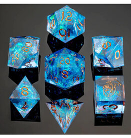 Hymgho Premium Dice Hymgho Polyhedral Dice Set (7) Capture Magic Blue