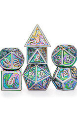 Hymgho Premium Dice Hymgho Metal Polyhedral Dice (7) Brushed Rainbow
