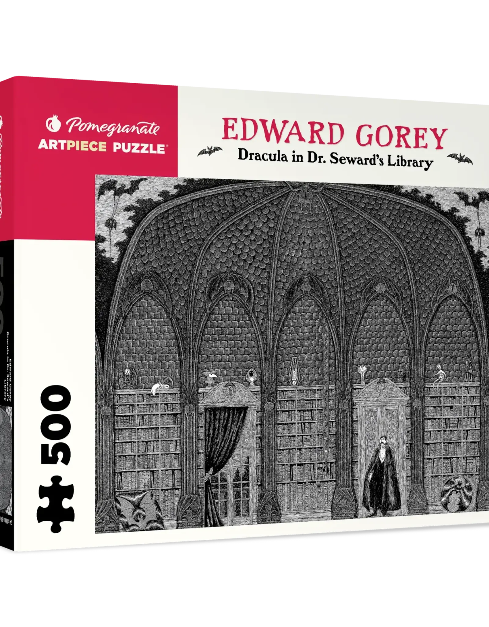 Pomegranate Dracula in Dr. Seward's Library Puzzle 500 PCS (Gorey)