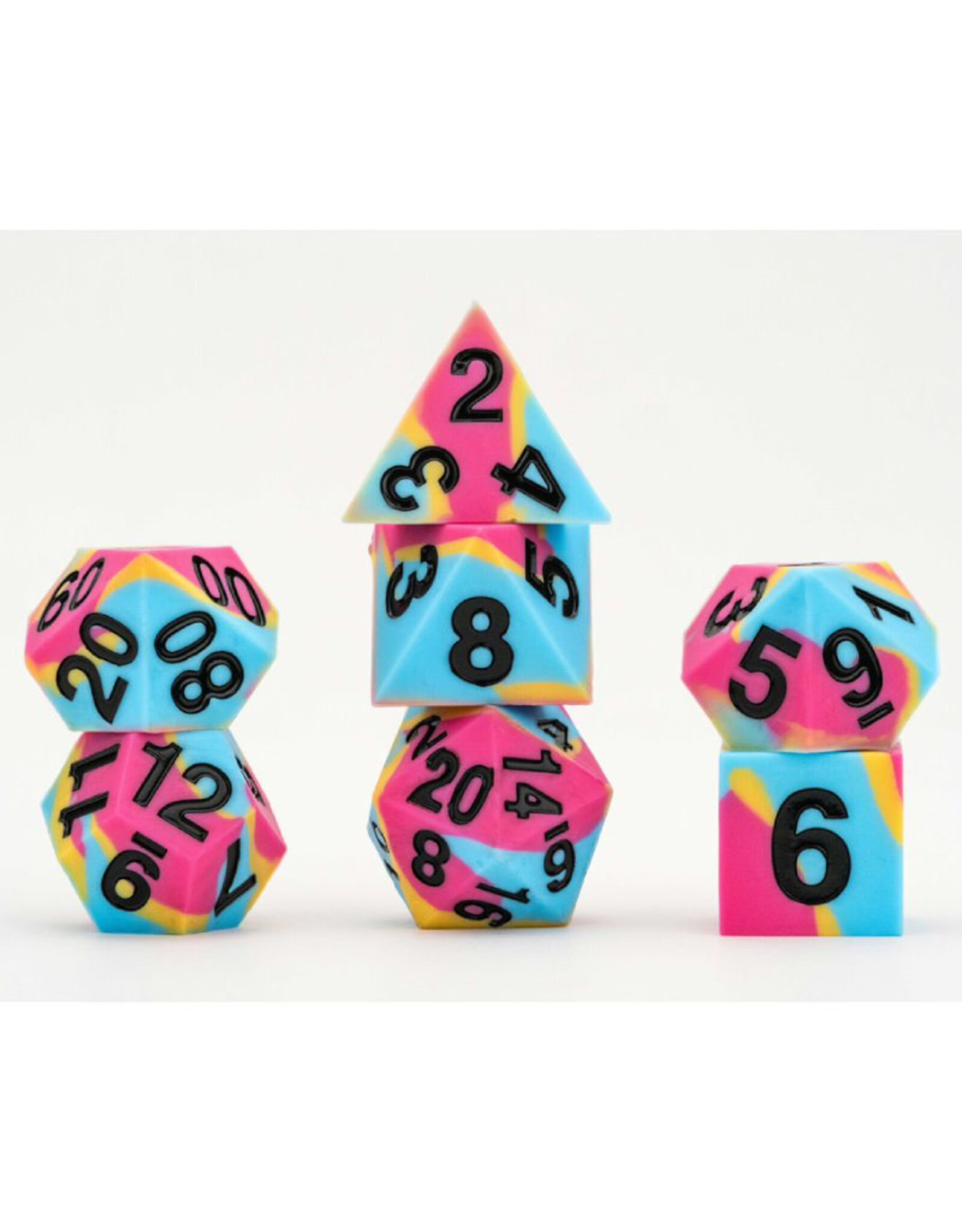 FanRoll Fanroll Polyhedral Dice (7) Pride Pansexual