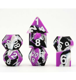 Metallic Dice Games Fanroll Polyhedral Dice (7) Pride Asexual