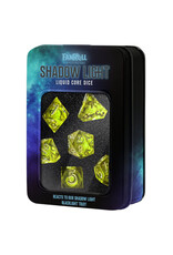 Metallic Dice Games Fanroll Polyhedral Dice (7) Shadow Light UV Reactive Elixir Lidiud Core