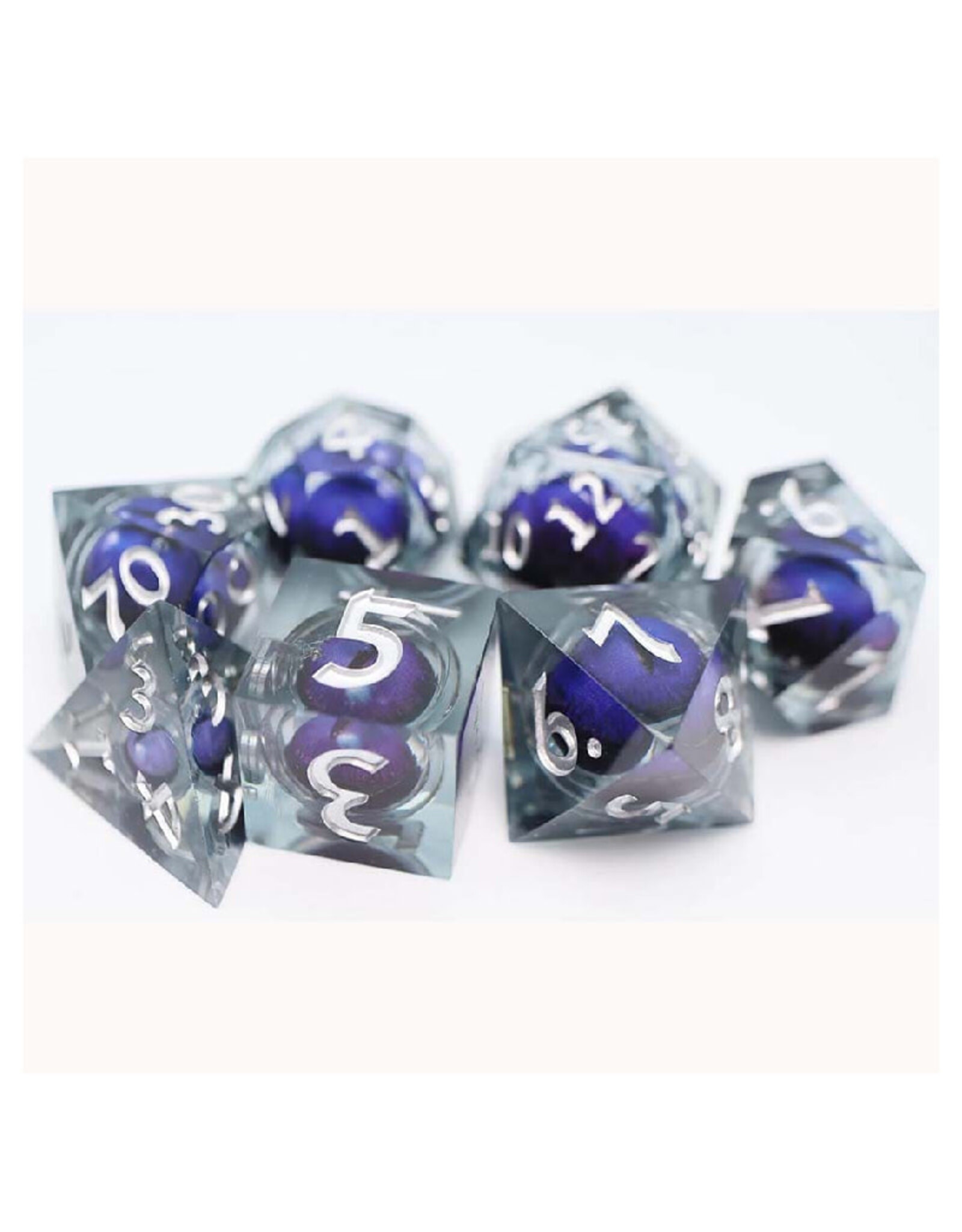 Misc Foam Brain Games Polyhedral Dice (7) Purple Cyclops