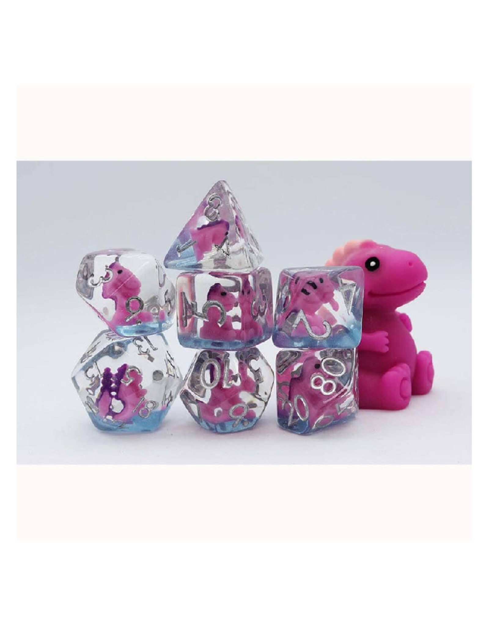 Foam Brain Games Foam Brain Games RPG Dice (7) Pink T-Rex