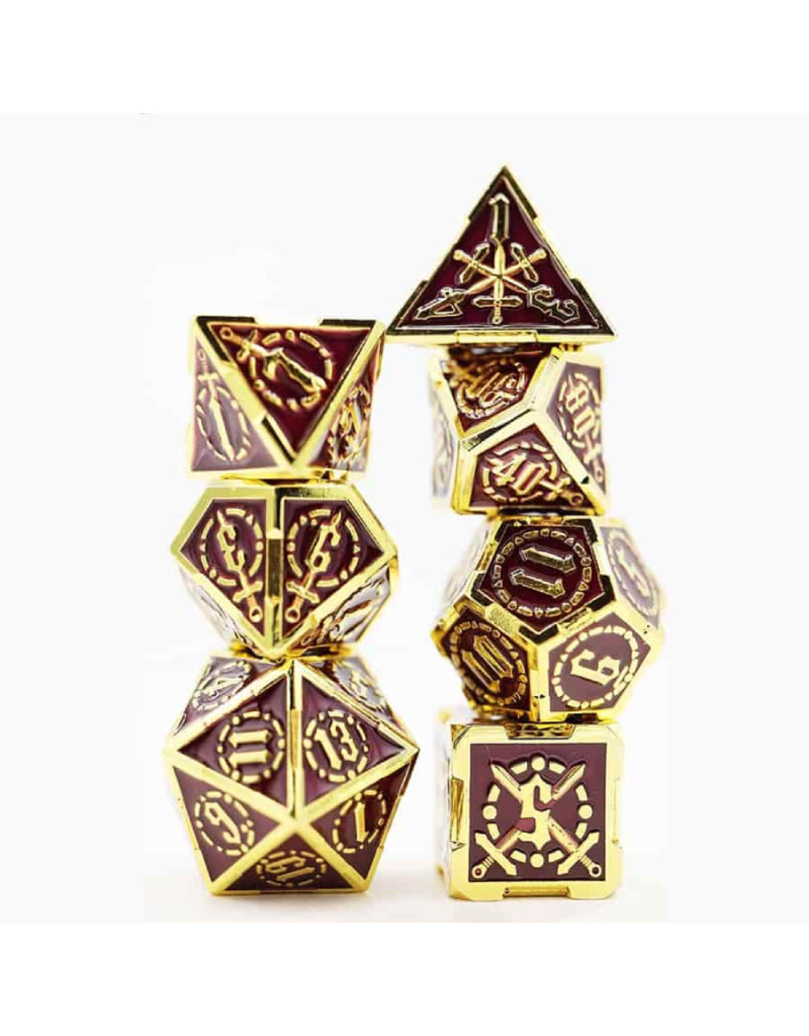 Foam Brain Games Foam Brain Games Metal RPG Dice (7) Royal Amethyst Sword