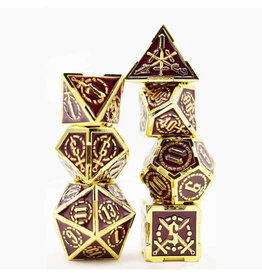 Foam Brain Games Foam Brain Games Metal RPG Dice (7) Royal Amethyst Sword