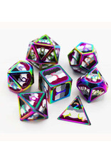 Misc FOAM BRAIN GAMES: METAL RPG DICE SET: ASEXUAL PRIDE FLAG