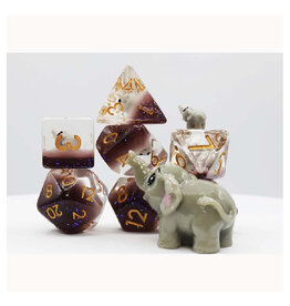 Misc Foam Brain Games Polyhedral Dice (7) Elephant