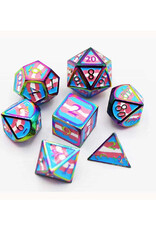 Misc Faom Brain Games Polyhedral Dice with Tin (7) Transgender Pride Flag