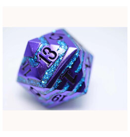 Misc FOAM BRAIN GAMES: 35MM METAL D20: PURPLE WITH BLUE MICA