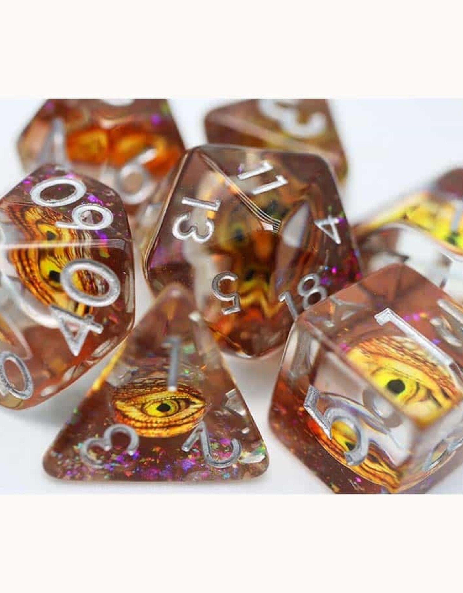 Misc FOAM BRAIN GAMES: RPG DICE SET: GOLDEN DRAGON EYE