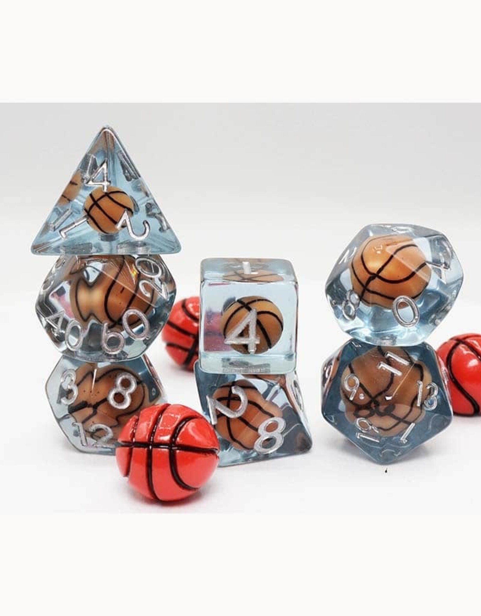 Misc Foam Brain Games RPG Dice (7) Basketball