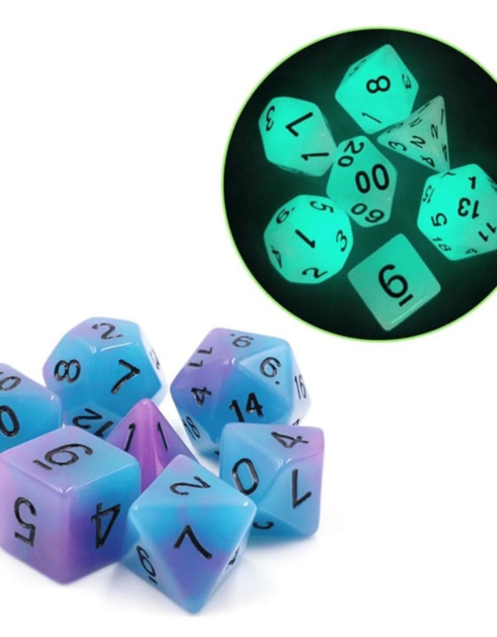 Misc FOAM BRAIN GAMES: RPG DICE SET: GLOW IN THE DARK SUPERNOVA