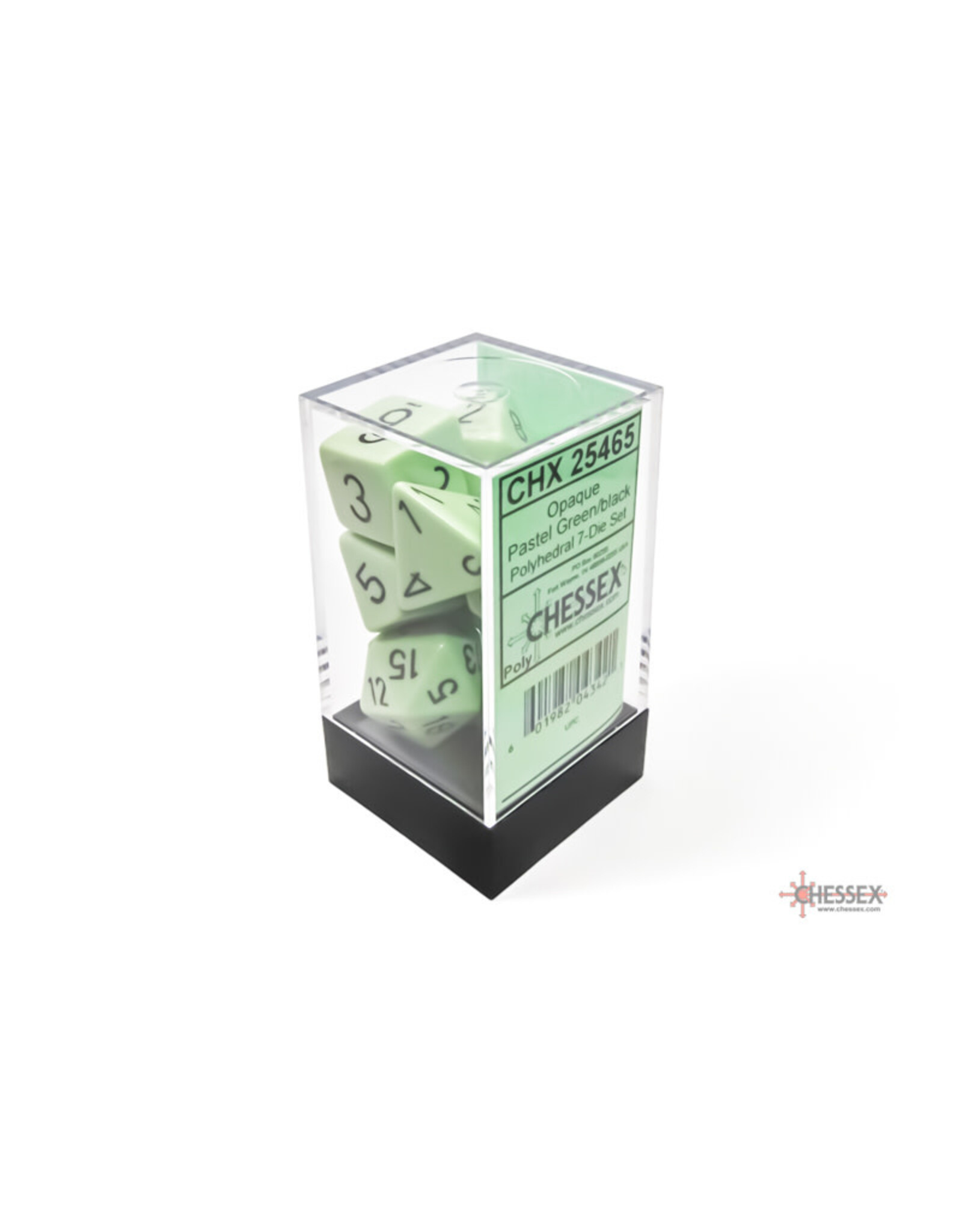 FanRoll Chessex RPG Dice (7)  Pastel Green